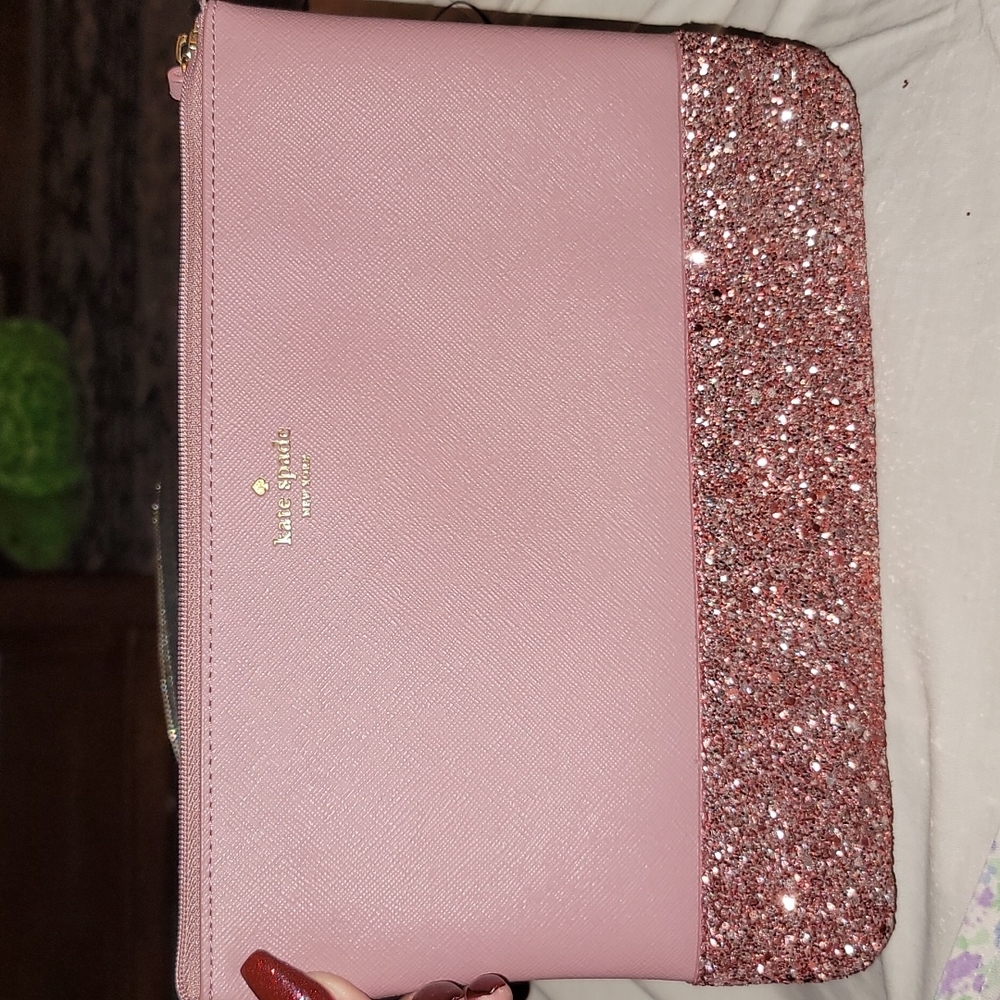 Kate Spade Greta large Glitter Clutch Bag